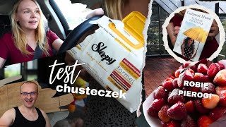 Pierogi z truskawkami 🍓 Sama w domu z dziećmi 👶👦 Testuję chusteczki Sleepy ✨ Przepis na makaron 🥣 [upl. by Mazonson]