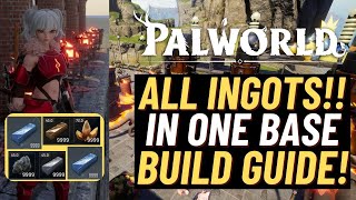 Palworld Best Ingot Farming Base Build Guide INFINITE SUPPLY OF ALL THE INGOTS COAL AND ORE TOO [upl. by Enohpets]