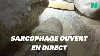 La découverte dune momie filmée en direct par une chaîne américaine [upl. by Keheley556]