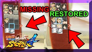 Naruto Storm 4  Missing Characters Fix How to Get RTB Characters Back Efficiently [upl. by Ellennahc227]