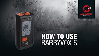 Mammut Barryvox S  How to use it [upl. by Ylil]