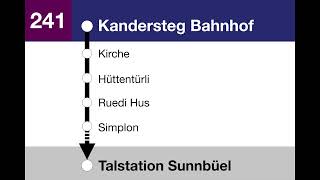 AFA Ansagen • 241• Kandersteg Bahnhof – Talstation Sunnbüel [upl. by Revlys]