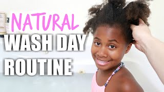 CURLY KIDS WASH DAY ROUTINE I 4c KIDS NATURAL HAIR CARE Christy Gior [upl. by Charita]