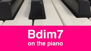 Bdim7 Bo7 on Piano [upl. by Ailima]