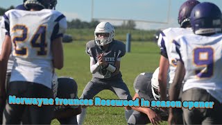 MIDDLE SCHOOL FOOTBALL Norwayne opens season with a trouncing of Rosewood [upl. by Oflodor]