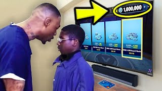 Kid STEALS DADS Credit Card To Buy VBucks fortnite [upl. by Saimon]