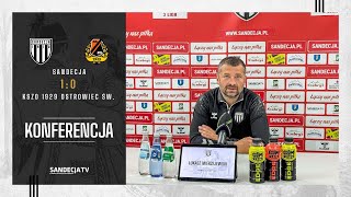 Sandecja Nowy Sącz  KSZO 1929 Ostrowiec Św 10 00 pomeczowa konferencja prasowa  14092024 [upl. by Ellmyer]