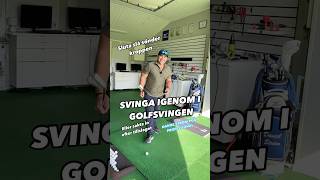 Svinga långt igenom eller sakta in klubban efter tillslaget Daniel Ström golftips golf golfswing [upl. by Iman]