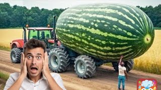 Itne Bade Watermelon 🍉 Dekhar To Aap Bhi Hairaan Ho Jaoge। Worlds Biggest Vegetables 😱trending [upl. by Santoro]