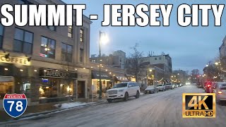 Snow drive Summit to Jersey City Heights via I78 amp Pulaski Skyway 4K [upl. by Enyehc]