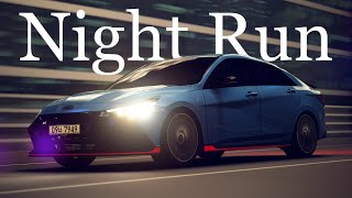 아반떼 N 야간 주행  Elantra N Night Run  Assetto Corsa [upl. by Ladnik]