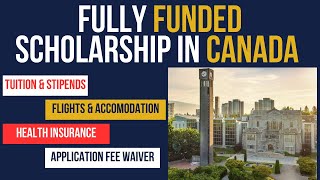 University of British Columbia Canada Fully Funded MSc Scholarship 2025  Tuition Stipend amp Flight [upl. by Lydie]