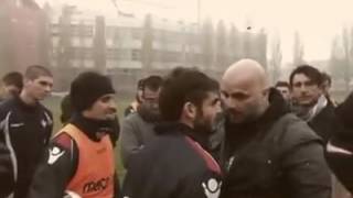 Ultras Capo of Piacenza Italy confronting with players after losing in Derby [upl. by Sylera543]