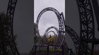 SMILER Dueling  Record Breaking 14 Inversion Coaster at Alton Towers altontowers smiler [upl. by Haughay]