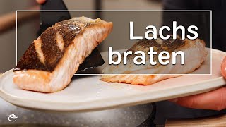 Lachs richtig anbraten  mit Haut  GEWUSST WIE  eatde [upl. by Joed]