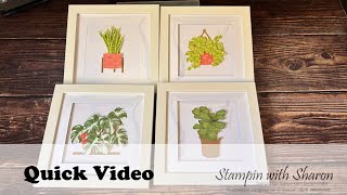 Quick Video  Happy Houseplants Kit by Stampin Up [upl. by Atter372]