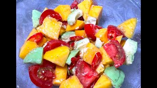 Mango Avocado Salad 5 Minute Recipe [upl. by Koren214]