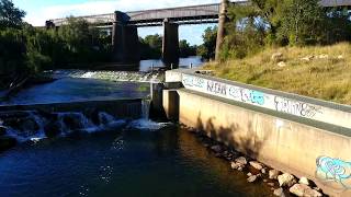 menangle swimming hole drone weir rail bridge nepean river [upl. by Johm]