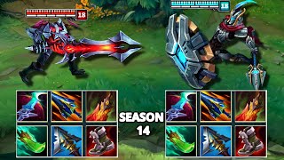 AATROX vs PANTHEON SEASON 14 BUILD FIGHTS amp Best Moments [upl. by Kissel]