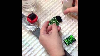 how to make a fused glass dichroic pendant [upl. by Heilner]