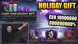 Holiday Gift 7 Star Crystal Opening 2023  INSANE CLUTCH CEO PULL  Marvel Contest Of Champions [upl. by Anneis433]