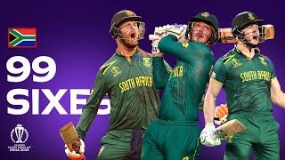 Record Breakers All 99 South Africa sixes at the Cricket World Cup 2023 [upl. by Hedelman]