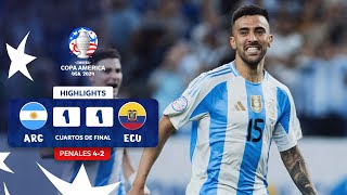 ARGENTINA 4 11 2 ECUADOR  HIGHLIGHTS  CONMEBOL COPA AMÉRICA USA 2024™ [upl. by Eedna]