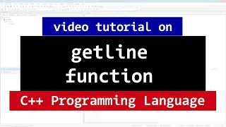 C getline Function  Reading an Entire Line from Streams  Video Tutorial [upl. by Arbua]