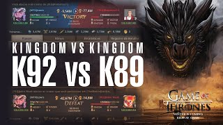 K92 vs K89  Kingdom vs Kingdom  KvK maio 2023 [upl. by Atsylak]