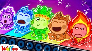 Wolfoo Plays Five Little Elements with Baby Fire Water Air and Earth 🤩 WolfooCanadaKidsCartoon [upl. by Sire]