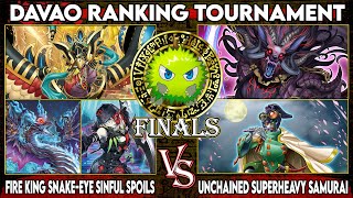 Fire King SnakeEye Sinful Spoils VS Unchained Superheavy Samurai  Davao YUGIOH Ranking Tournament [upl. by Derfla]