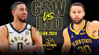 Golden State Warriors vs Indiana Pacers Full Game Highlights  February 8 2024  FreeDawkins [upl. by Fontes]