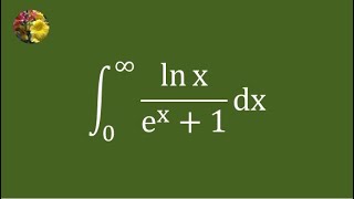 Improper integral solved using Dirichlet eta function geometric series amp EulerMascheroni constant [upl. by Sill]