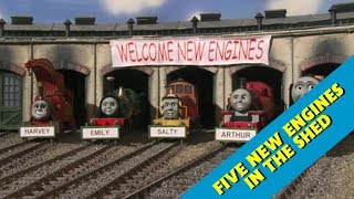 Thomas amp Friends Five New Engines In The Shed Music Video [upl. by Ehrman]