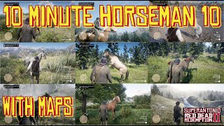 Horseman 10 in 10 Minutes With Arthur and Locations in Red Dead Redemption 2 [upl. by Brodeur]