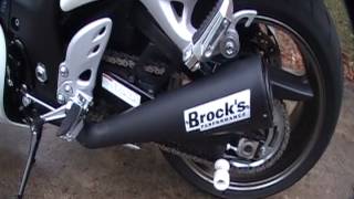 2011 Hayabusa Brocks Alien Head Slip on exhaust [upl. by Anil]