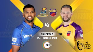 ILT20 S2  2024  MI Emirates VS Sharjah Warriors  T20 Cricket  2nd Feb  800 Pm  Promo [upl. by Martynne548]