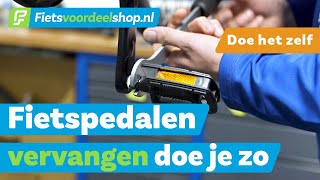 Krakende fietspedalen Vervangen doe je zo  Fietsvoordeelshopnl Doe Het Zelf [upl. by Yltsew]