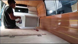 Finishing Interior Campervan L300  Mitsubishi L300 Campervan [upl. by Aspa738]