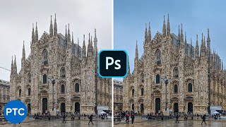 Turn a WhiteGray Sky Into a Blue Sky In Photoshop [upl. by Enelahs496]