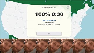 Seterra  US 50 STATES IN 30 SECONDS  pushups [upl. by Annayr]