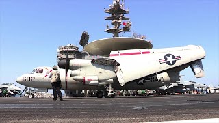 USS GEORGE HW BUSH CVN 77 Flight Deck Operations [upl. by Yllrebmik148]