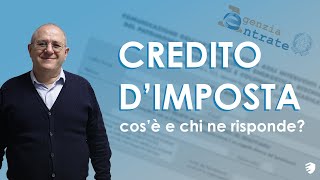 CREDITO DIMPOSTA cosè e chi ne risponde  RiESCo [upl. by Mcnutt]