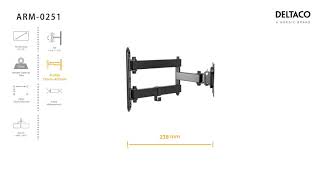 DELTACO Väggfäste för TVSkärm  ARM 0250 amp ARM 0251 [upl. by Ainitsirc653]