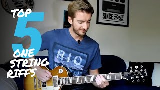 5 Easy Guitar Riffs on 1 STRING [upl. by Oicnecserc]