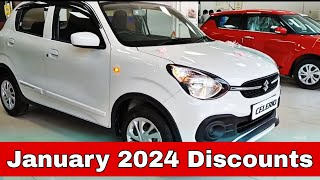 Latest Offers On Maruti Suzuki Celerio 2024  Car Discounts On January 2024  Car Offers 2024 [upl. by Ellennahc901]