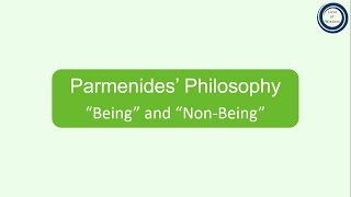 Parmenides’ Philosophy “Being” and “NonBeing” [upl. by Zetnom]