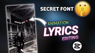 Aesthetic Lyrics Video Editing In CapCut App  Instagram Reel Lyrics Video Editing  CapCut Lyrics [upl. by Moyer]