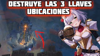 DESTRUYE LAS 3 LLAVES ROCOSAS RESTANTES GENSHIN IMPACT 26 SIMA [upl. by Hammer]