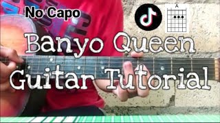 Banyo Queen Tiktok  Guitar tutorial easy chords song by Andrew E stand by me parody [upl. by Elo694]